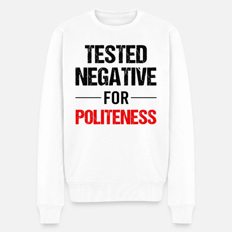Politesse - élégance de caractère - Pull Premium bio Homme - blanc