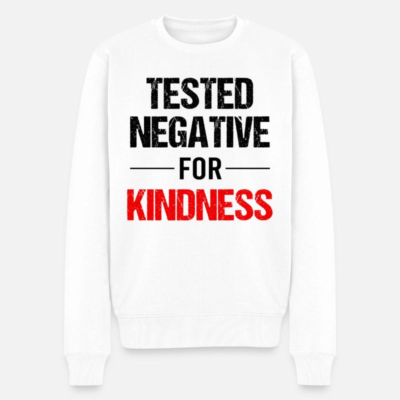 Freundlichkeit - Wärme des Herzens - Männer Premium Bio Pullover - Weiß