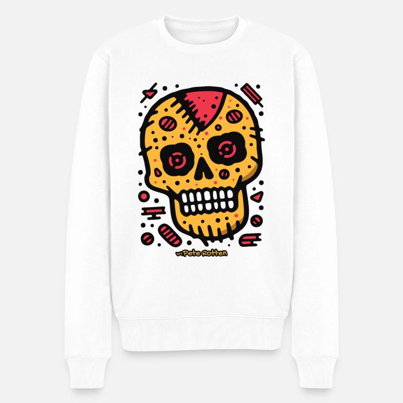 Le CookieSkull - Pull Premium bio Homme - blanc