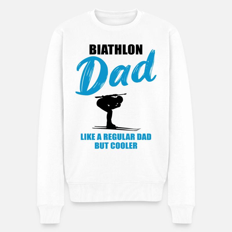 Cool biathlon papa Unique - Pull Premium bio Homme - blanc