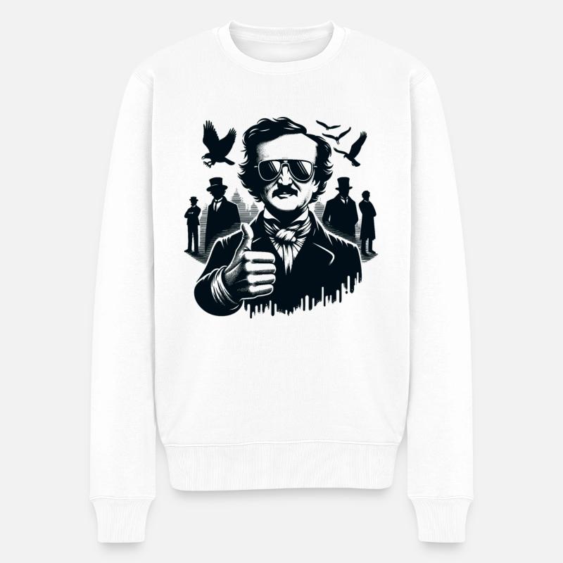 Fan d’Edgar Allan Poe, Littérature classique, - Pull Premium bio Homme - blanc