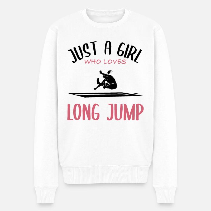 Saut en longueur amour - Pull Premium bio Homme - blanc
