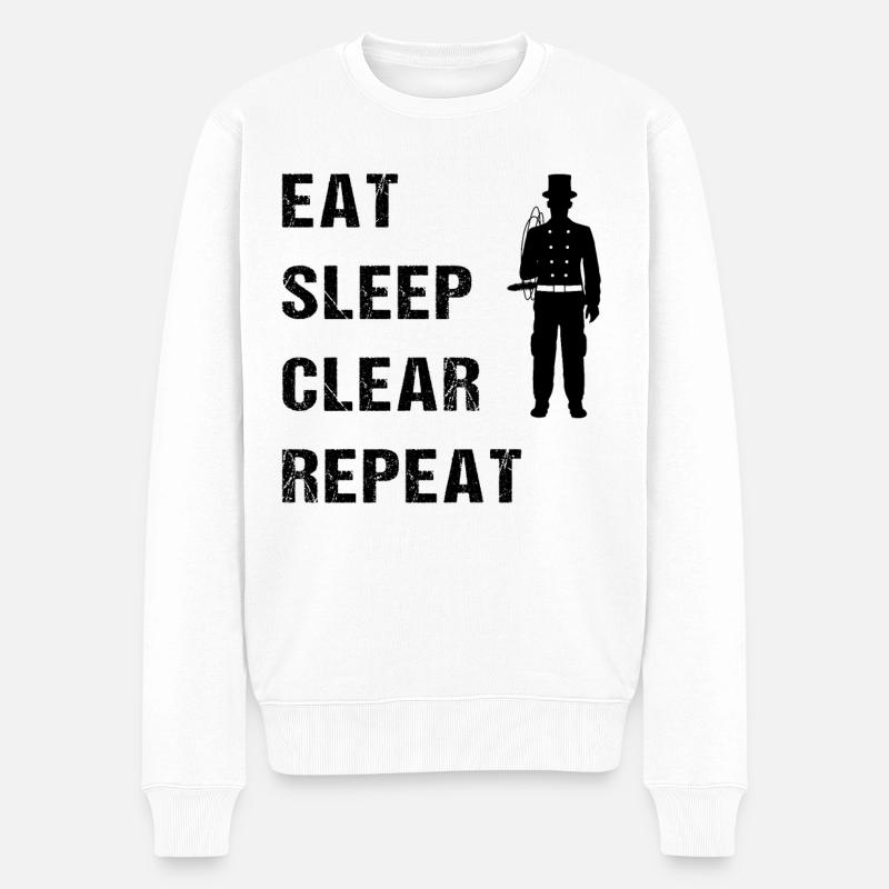 Schornsteinfeger-Rhythmus - Männer Premium Bio Pullover - Weiß