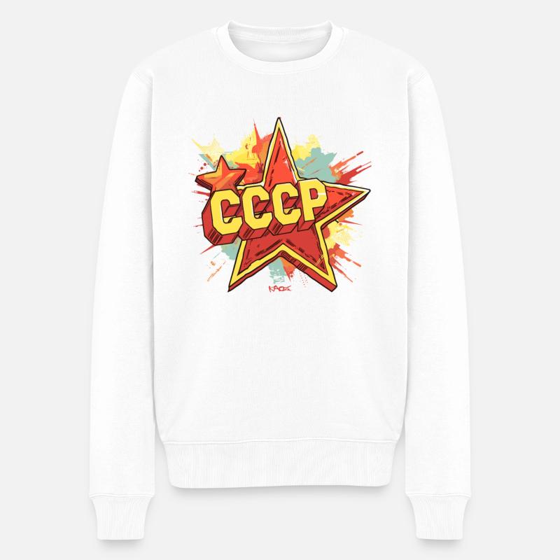 CCCP : parodie communiste soviétique - Pull Premium bio Homme - blanc