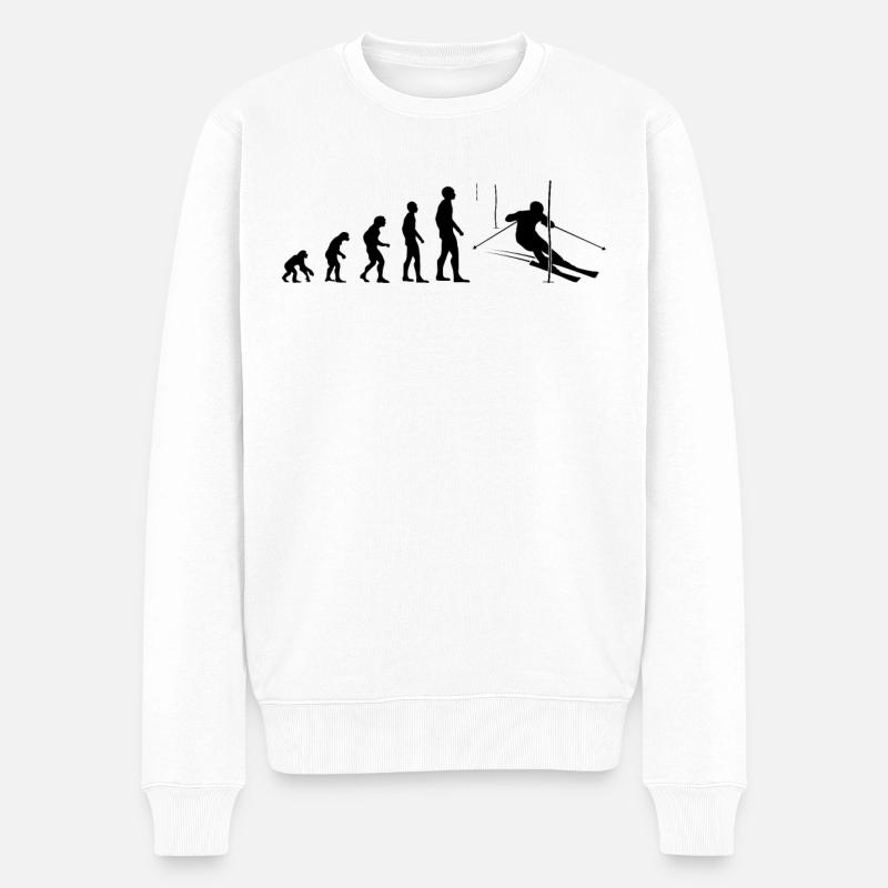 Slope Evolution Gift - Men's Premium Organic Jumper - white