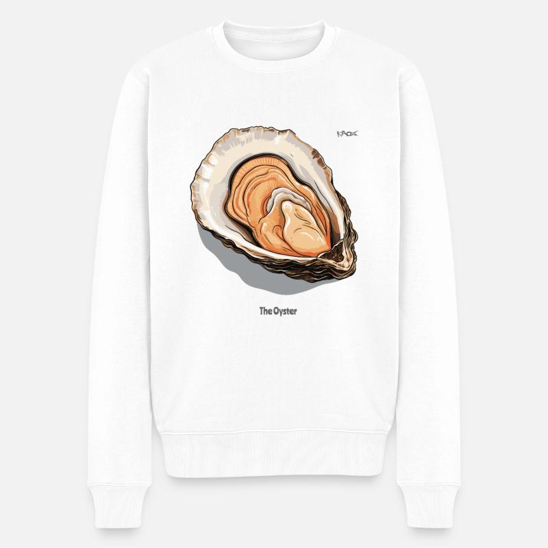 Die Auster - Männer Premium Bio Pullover - Weiß
