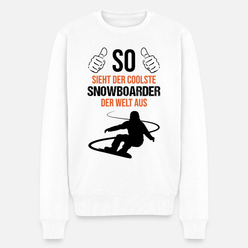 Top Snowboarder – Weltspitze - Männer Premium Bio Pullover - Weiß