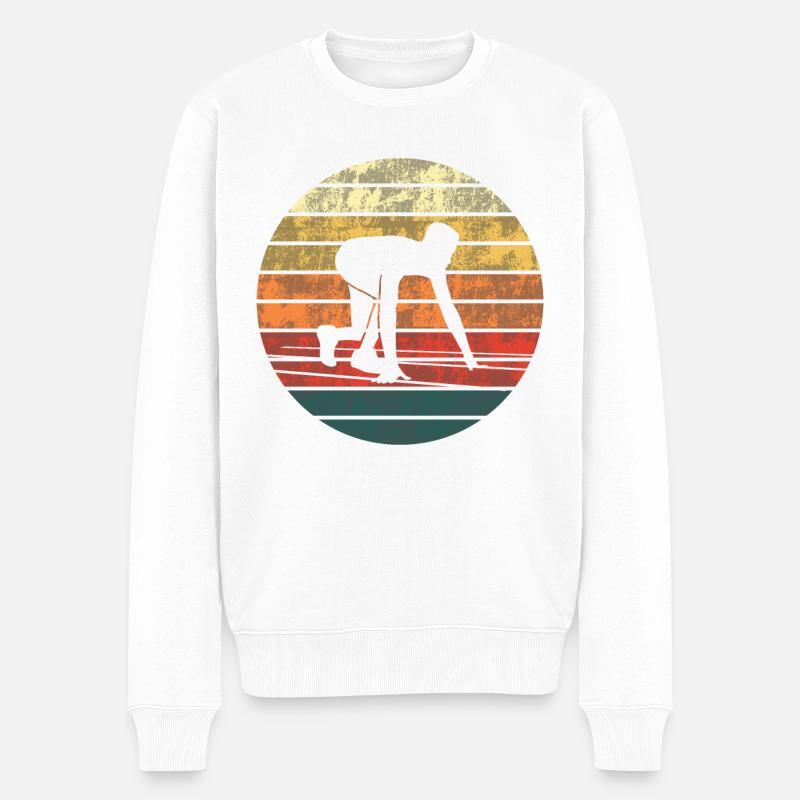 Départ Sprint Sunset Athlétisme - Pull Premium bio Homme - blanc