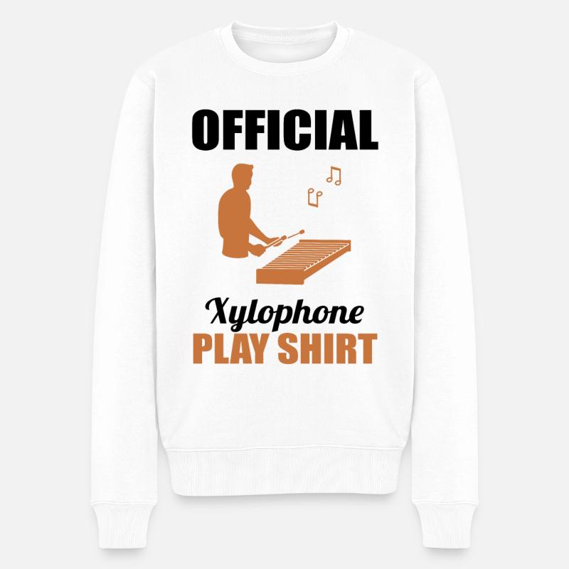Xylophon Virtuose Offizielles Spielshirt - Männer Premium Bio Pullover - Weiß