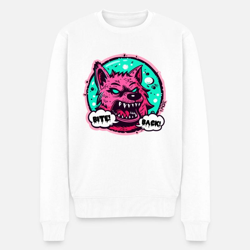 Werewolf Wolf: Bite back! - Men's Premium Organic Jumper - white