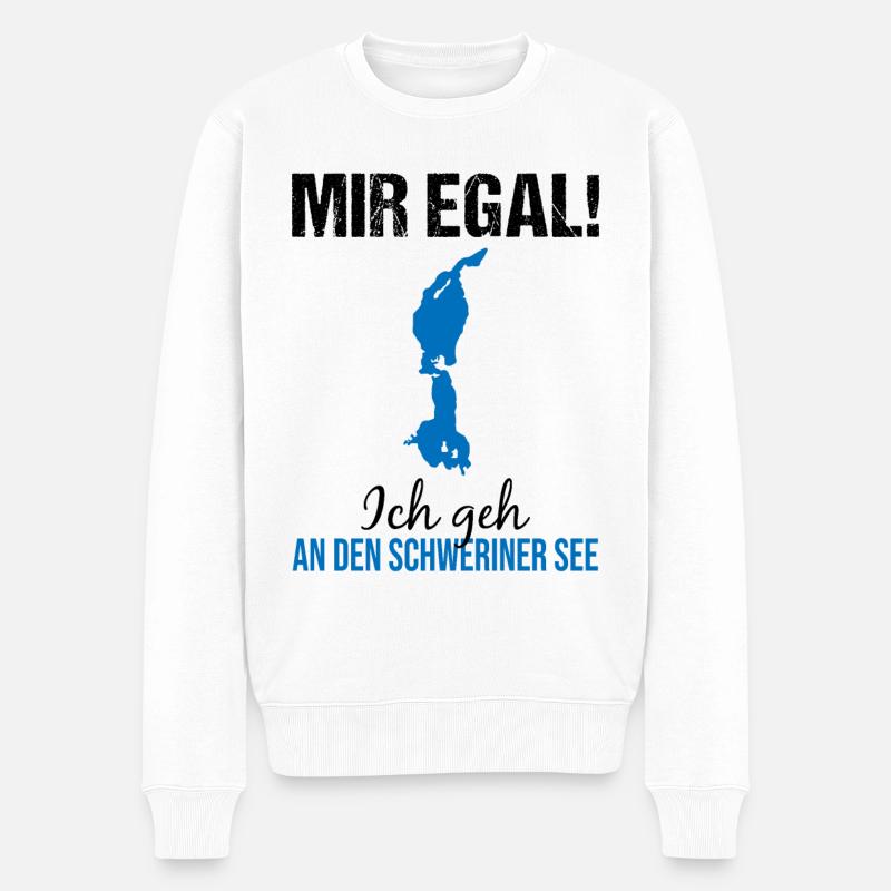 Schweriner See ruft - Männer Premium Bio Pullover - Weiß