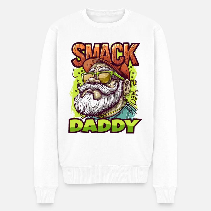 Smack Daddy - Männer Premium Bio Pullover - Weiß