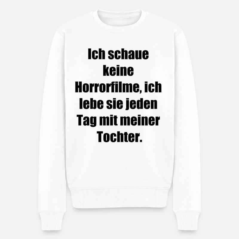 Horror Mom - Männer Premium Bio Pullover - Weiß