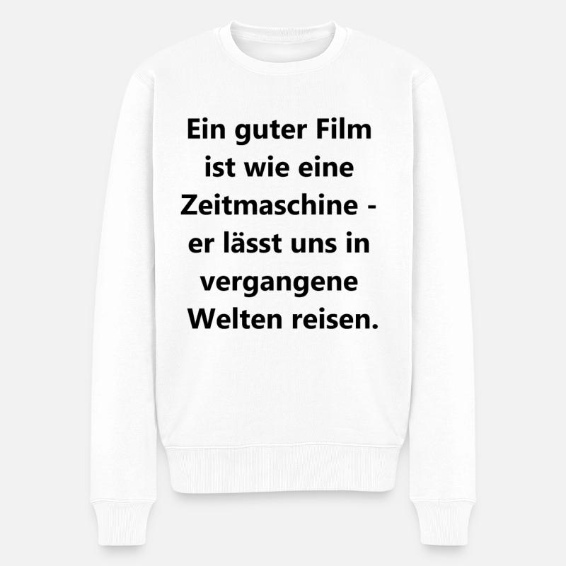 Soirée cinéma rétro - Pull Premium bio Homme - blanc