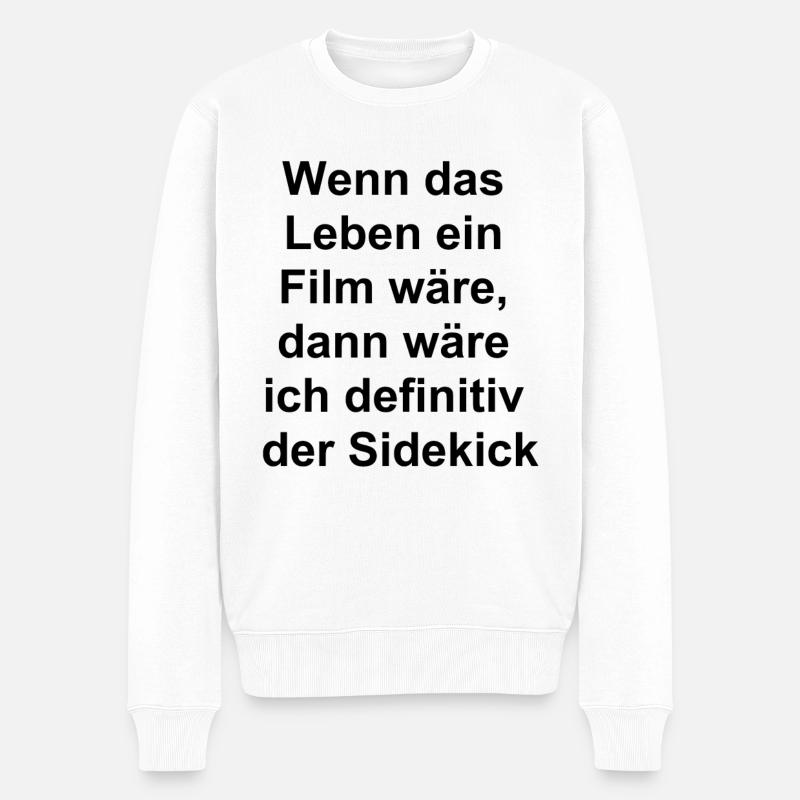 Life of Laughter Geschenk - Männer Premium Bio Pullover - Weiß