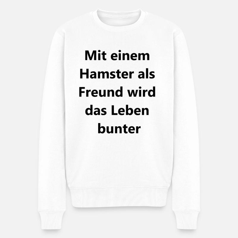 Cadeau de hamster drôle - Pull Premium bio Homme - blanc
