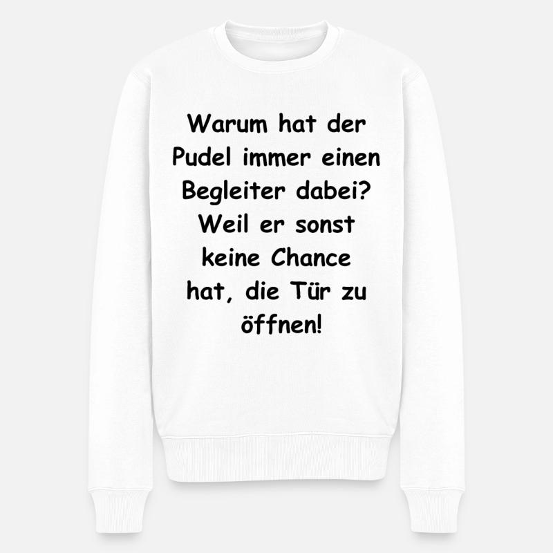 Cadeau « Pouvoir du caniche » - Pull Premium bio Homme - blanc