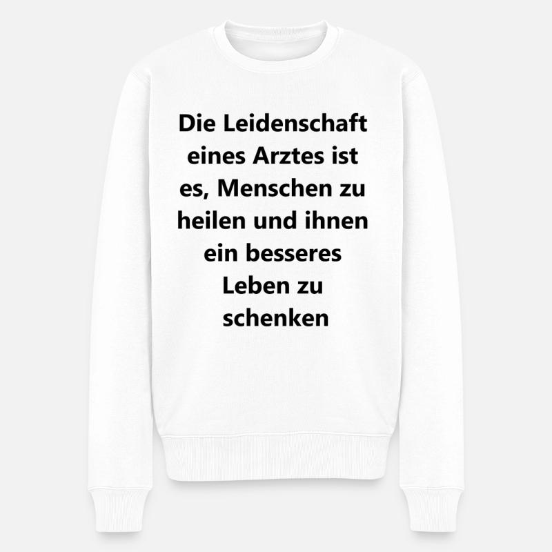 Cadeau de guérison des mains - Pull Premium bio Homme - blanc