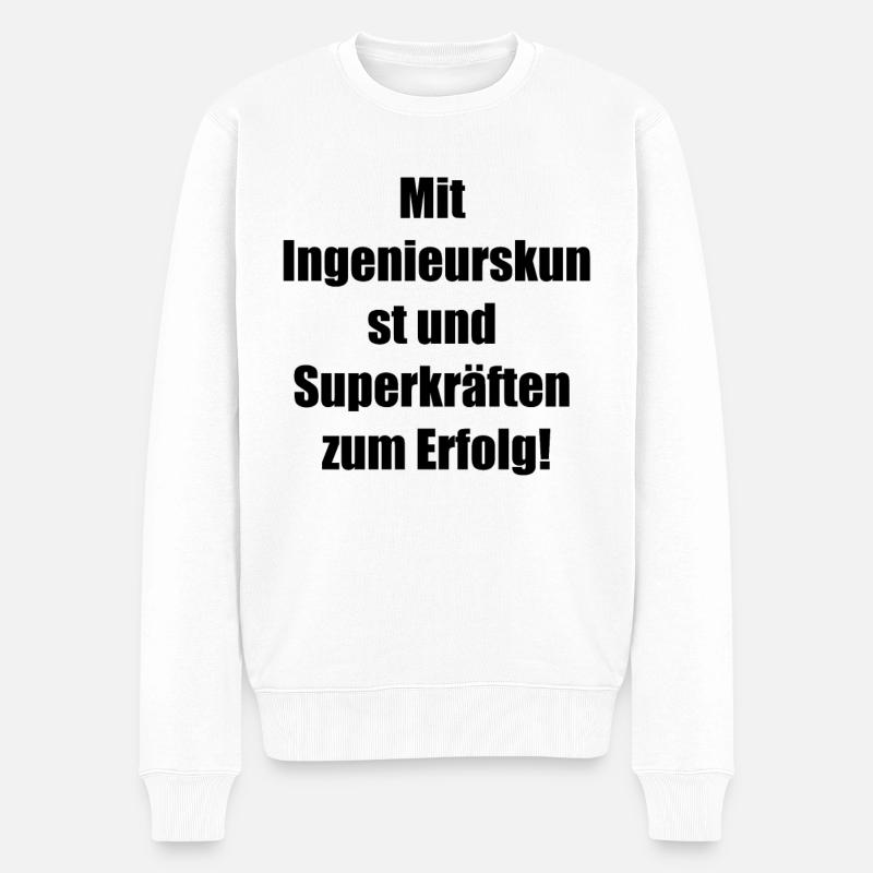 Ingénieur super-héros - Pull Premium bio Homme - blanc