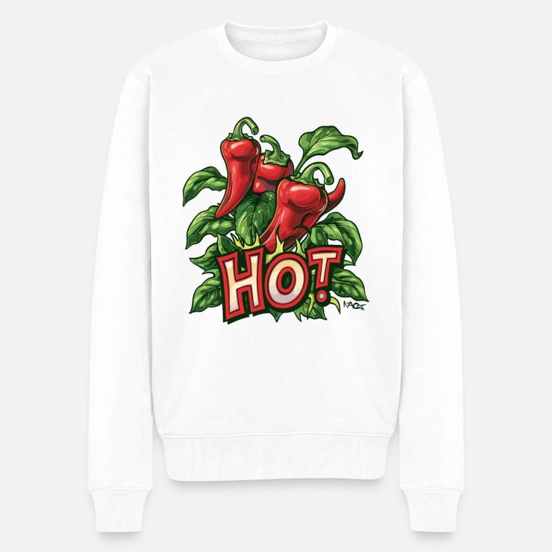 Plante de piment fort - Pull Premium bio Homme - blanc