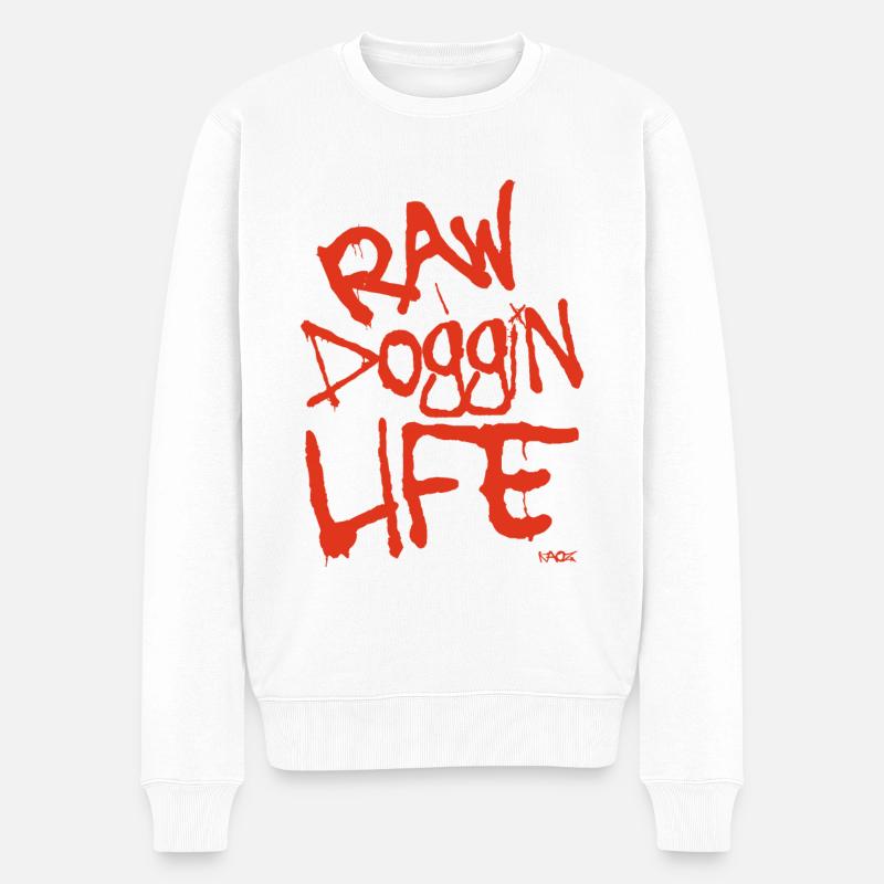 d’accepter la vie crue - Pull Premium bio Homme - blanc