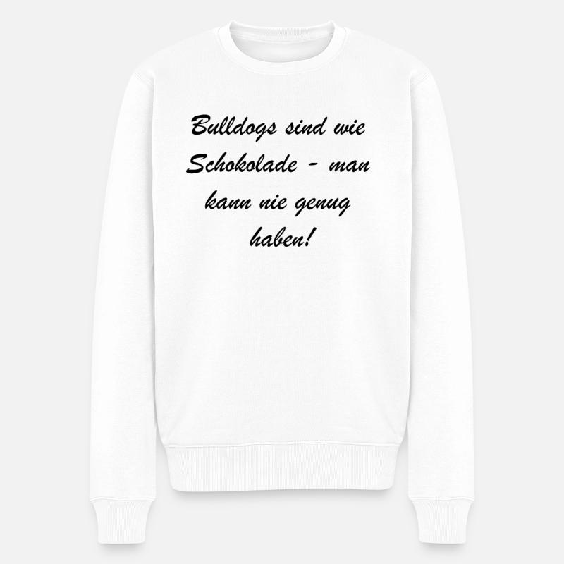 Cadeaux de bouledogue mignons - Pull Premium bio Homme - blanc