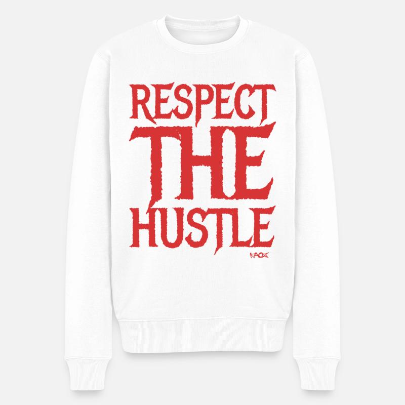 Respectez l’enjeu et l’agitation - Pull Premium bio Homme - blanc