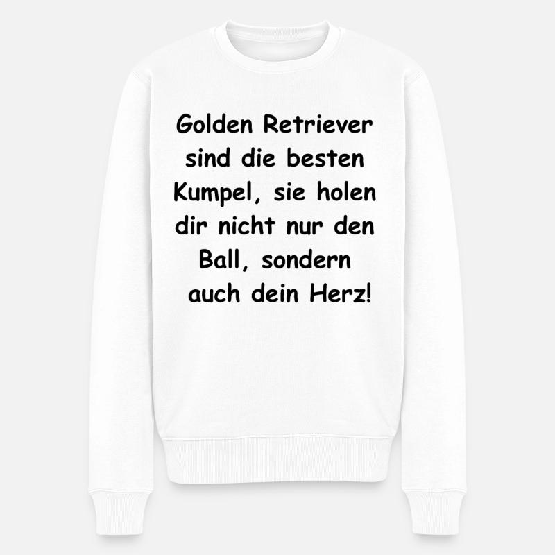 Kumpel-Geschenk - Männer Premium Bio Pullover - Weiß