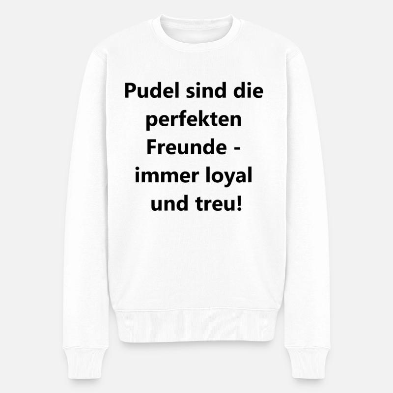 Caniche Amitié - Pull Premium bio Homme - blanc