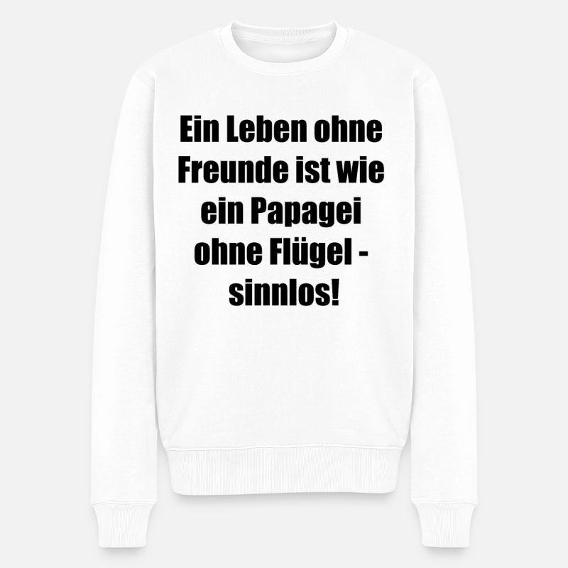 Cadeau de perroquet - Pull Premium bio Homme - blanc