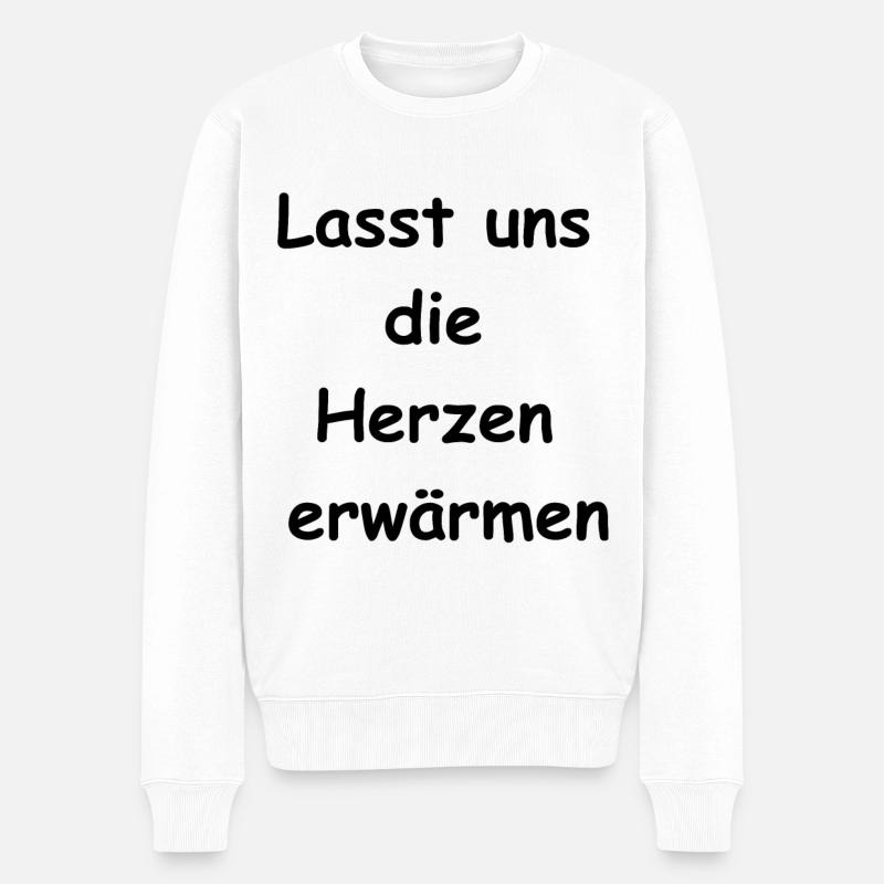 Frohes Fest Geschenk - Männer Premium Bio Pullover - Weiß