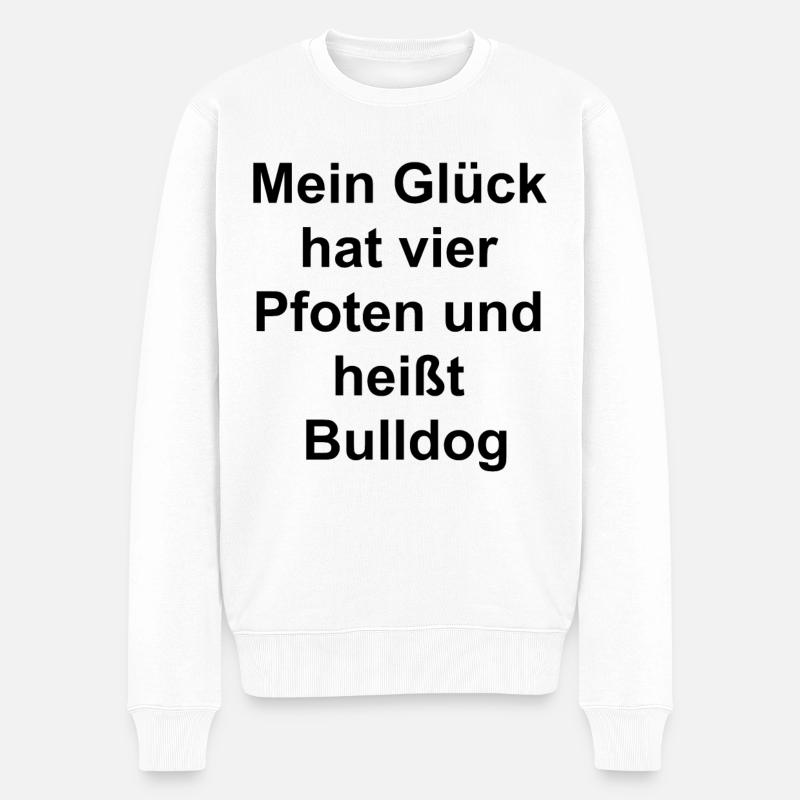 Cadeau bouledogue - Pull Premium bio Homme - blanc