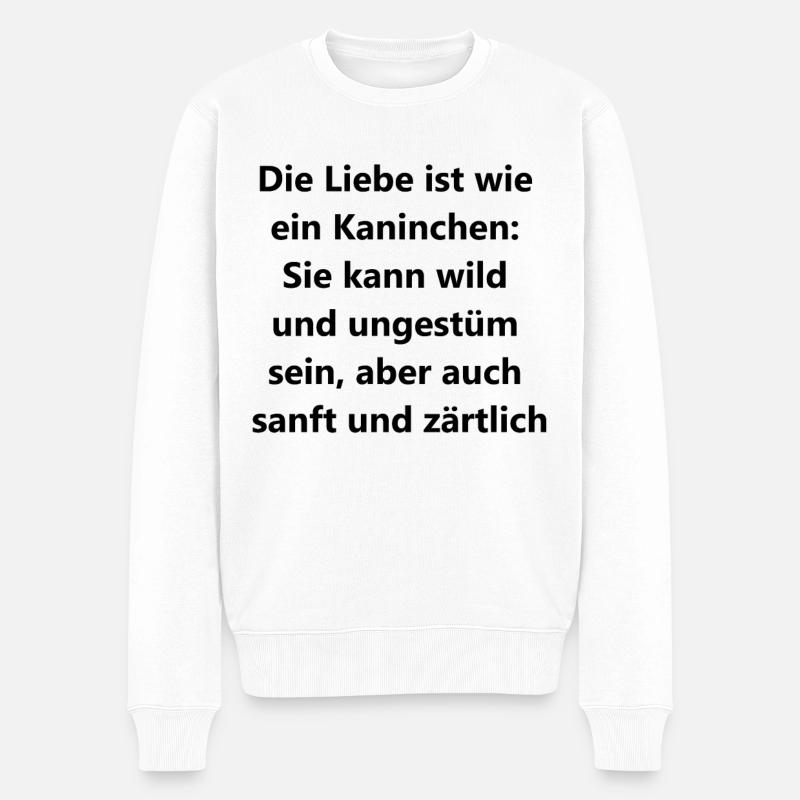Cadeau de lapin d’amour - Pull Premium bio Homme - blanc