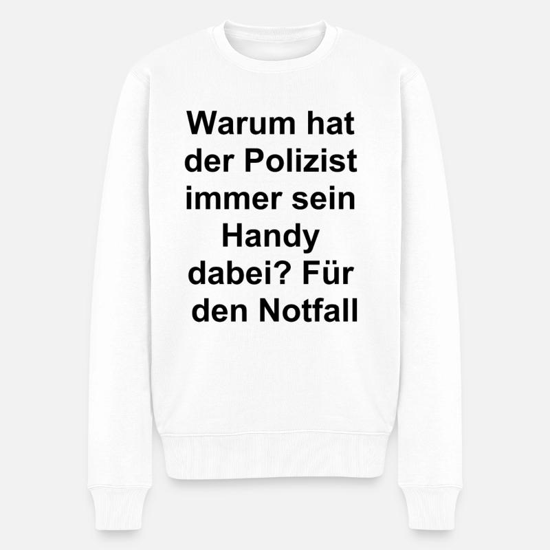 Handyhülle Geschenk - Männer Premium Bio Pullover - Weiß