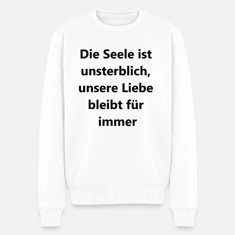 Ewige Liebe Geschenk - Männer Premium Bio Pullover - Weiß