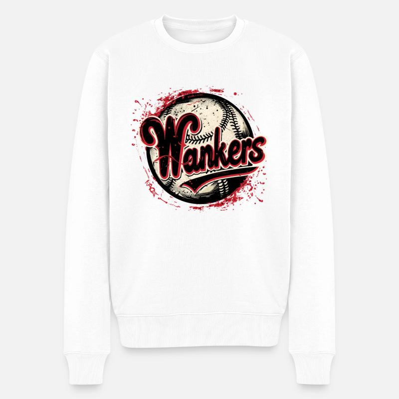 Wankers, parodie d’équipe de baseball - Pull Premium bio Homme - blanc