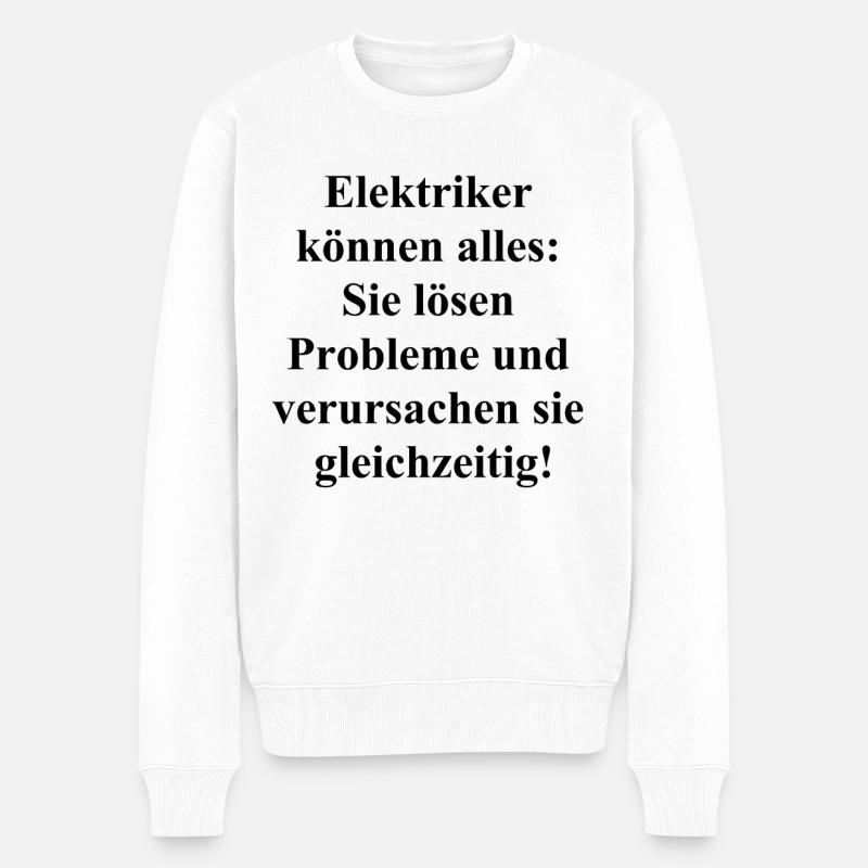 Cadeau d’électricien multitâche - Pull Premium bio Homme - blanc