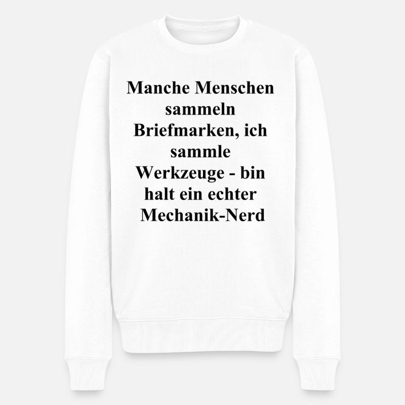 Cadeau de nerd mécanique - Pull Premium bio Homme - blanc