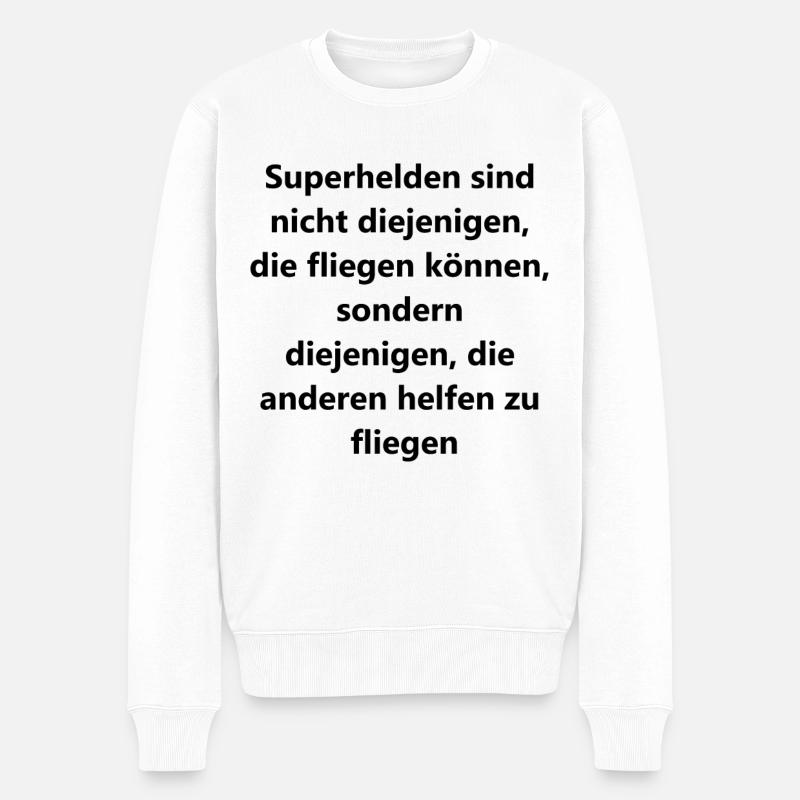 Cadeau de super-héros - Pull Premium bio Homme - blanc