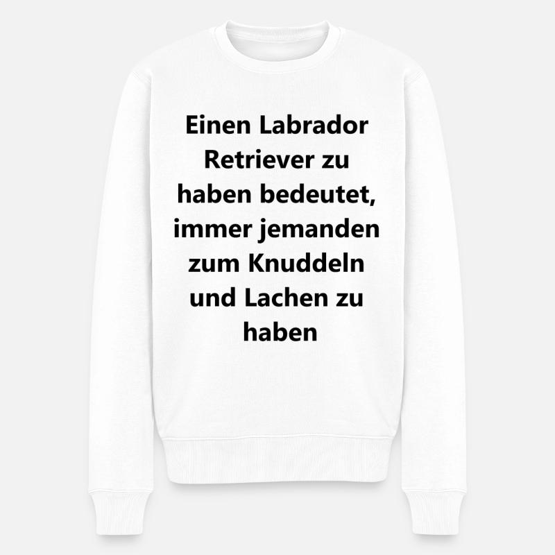 Geschenkidee Labrador - Männer Premium Bio Pullover - Weiß