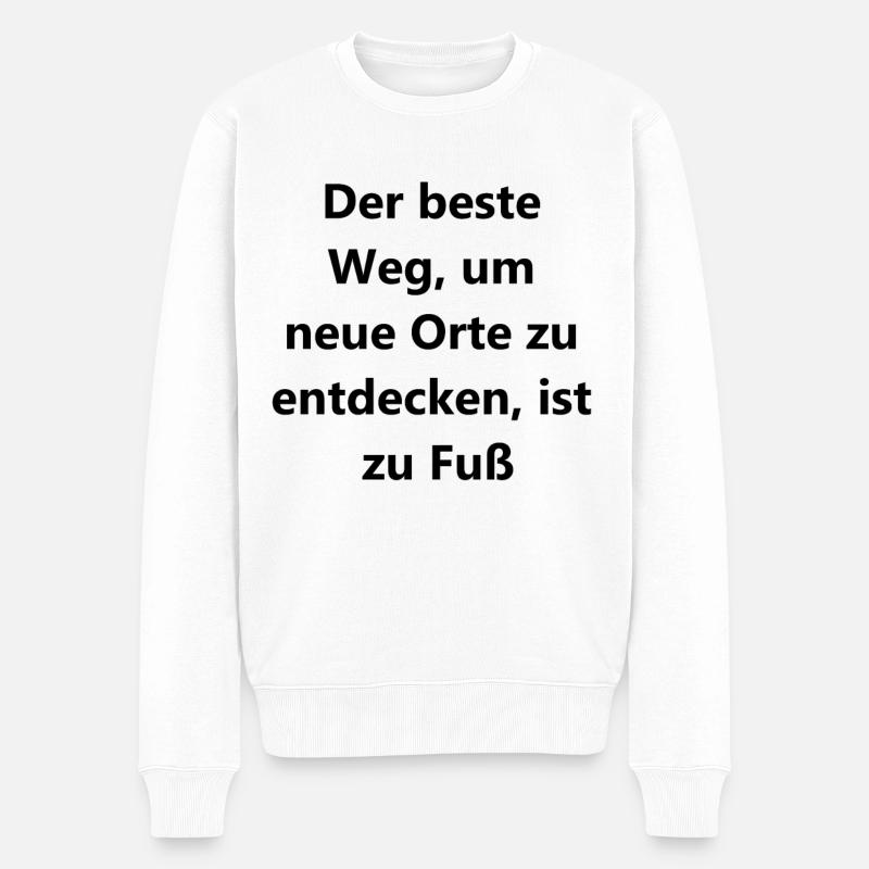 Wanderer Geschenk - Männer Premium Bio Pullover - Weiß