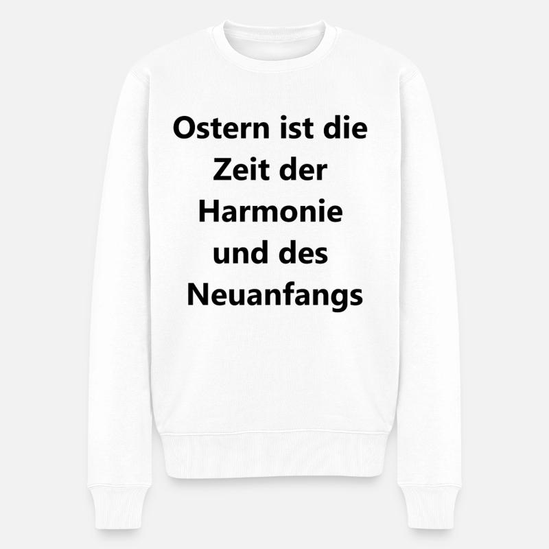 Oster-Geschenkbox - Männer Premium Bio Pullover - Weiß