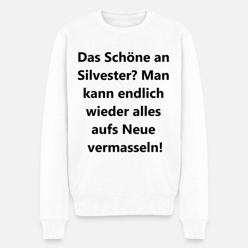 Silvester Fail Geschenk - Männer Premium Bio Pullover - Weiß