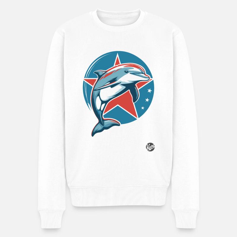 Socialisme Communisme Dauphin - Pull Premium bio Homme - blanc