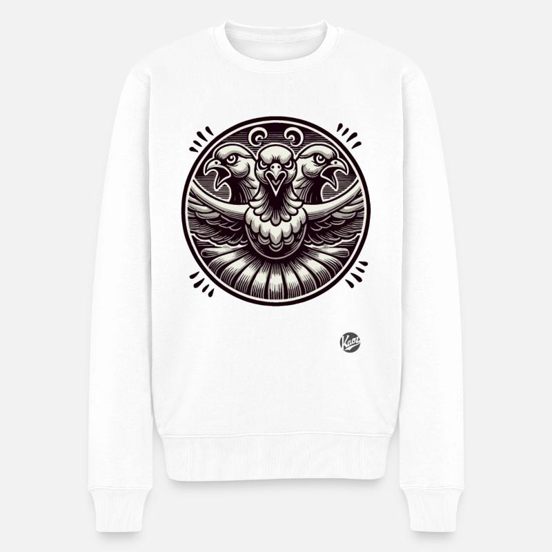 Tauben der Wut - Männer Premium Bio Pullover - Weiß