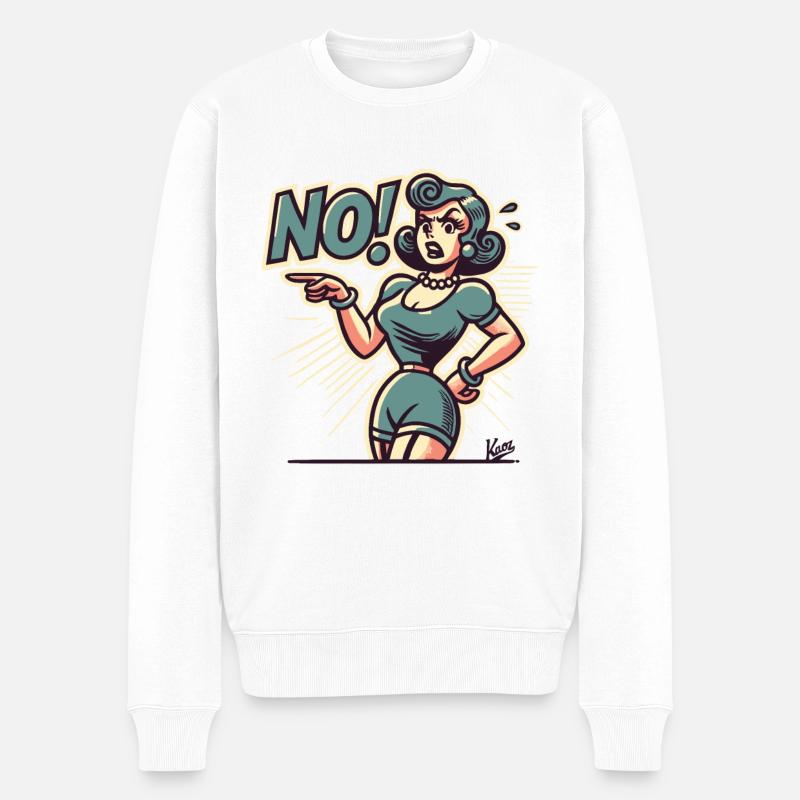 La femme dit non ! - Pull Premium bio Homme - blanc