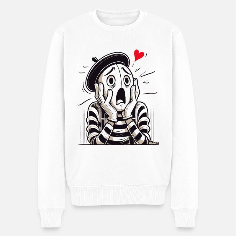 Pantomime dramatique – amour ou désespoir ? - Pull Premium bio Homme - blanc