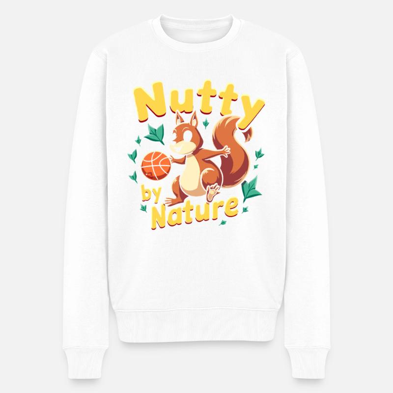 Eichhörnchenbeobachtung Enthusiast Wildlife - Männer Premium Bio Pullover - Weiß