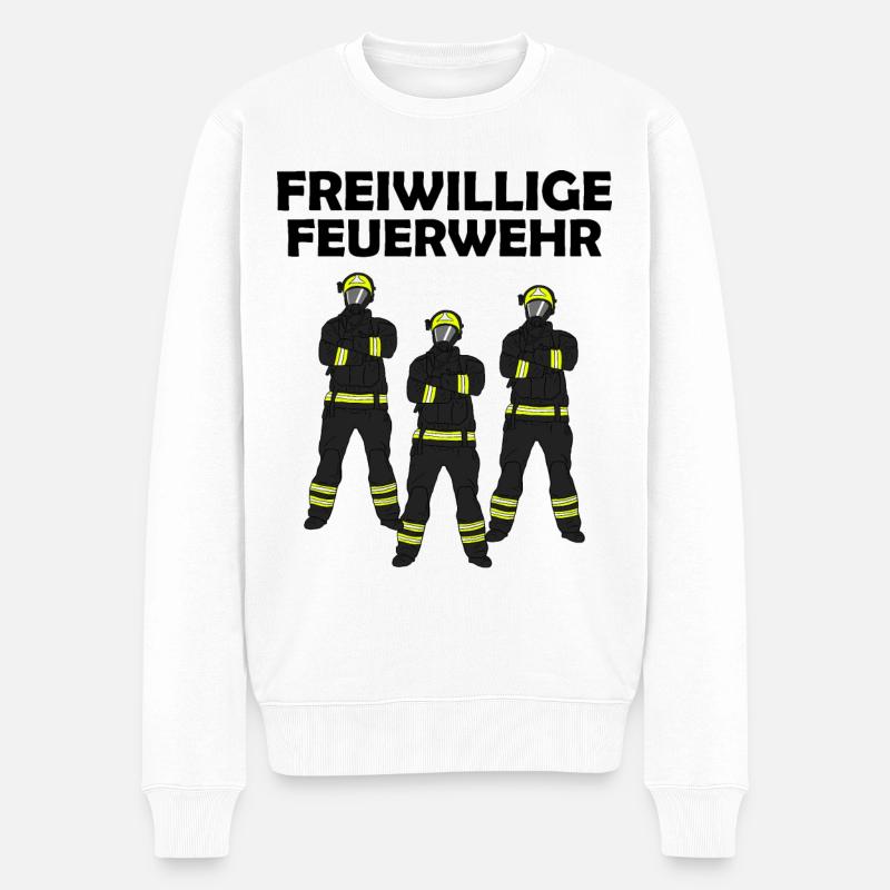 Freiwillige Feuerwehr - Männer Premium Bio Pullover - Weiß
