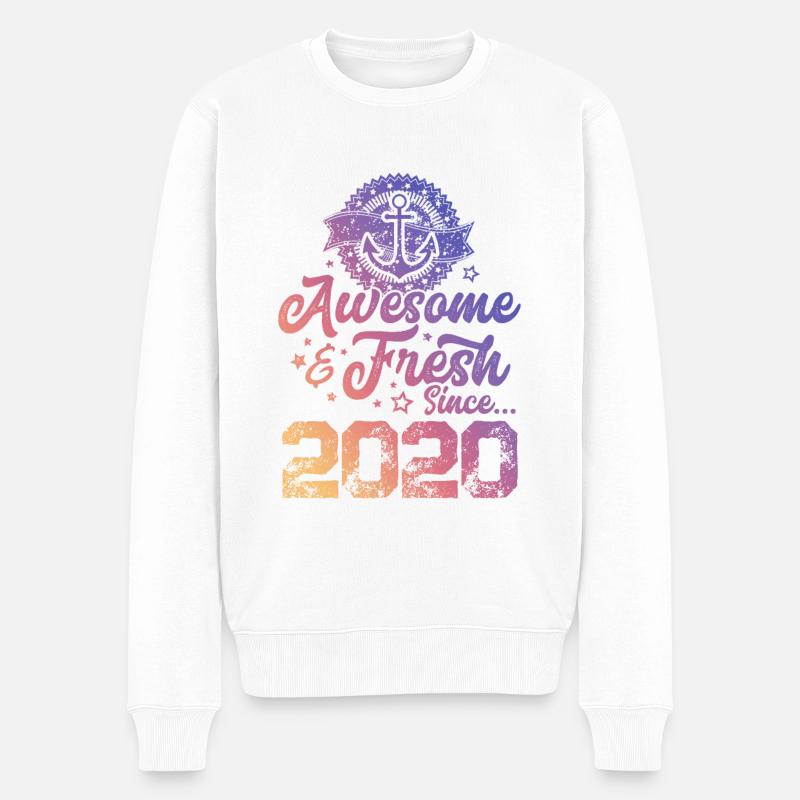 2020 génial frais - Pull Premium bio Homme - blanc
